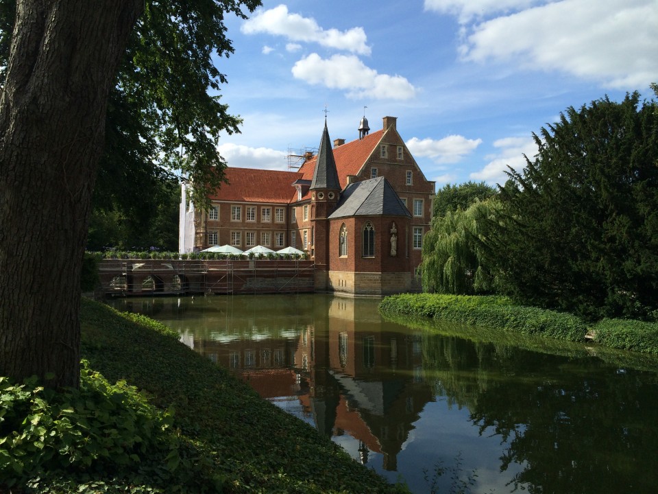Burg Hlshoff in Havixbeck wird gegenwrtig behutsam restauriert.