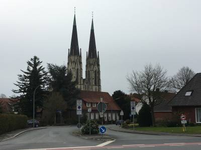 Blick auf die Domtrme in Billerbeck.